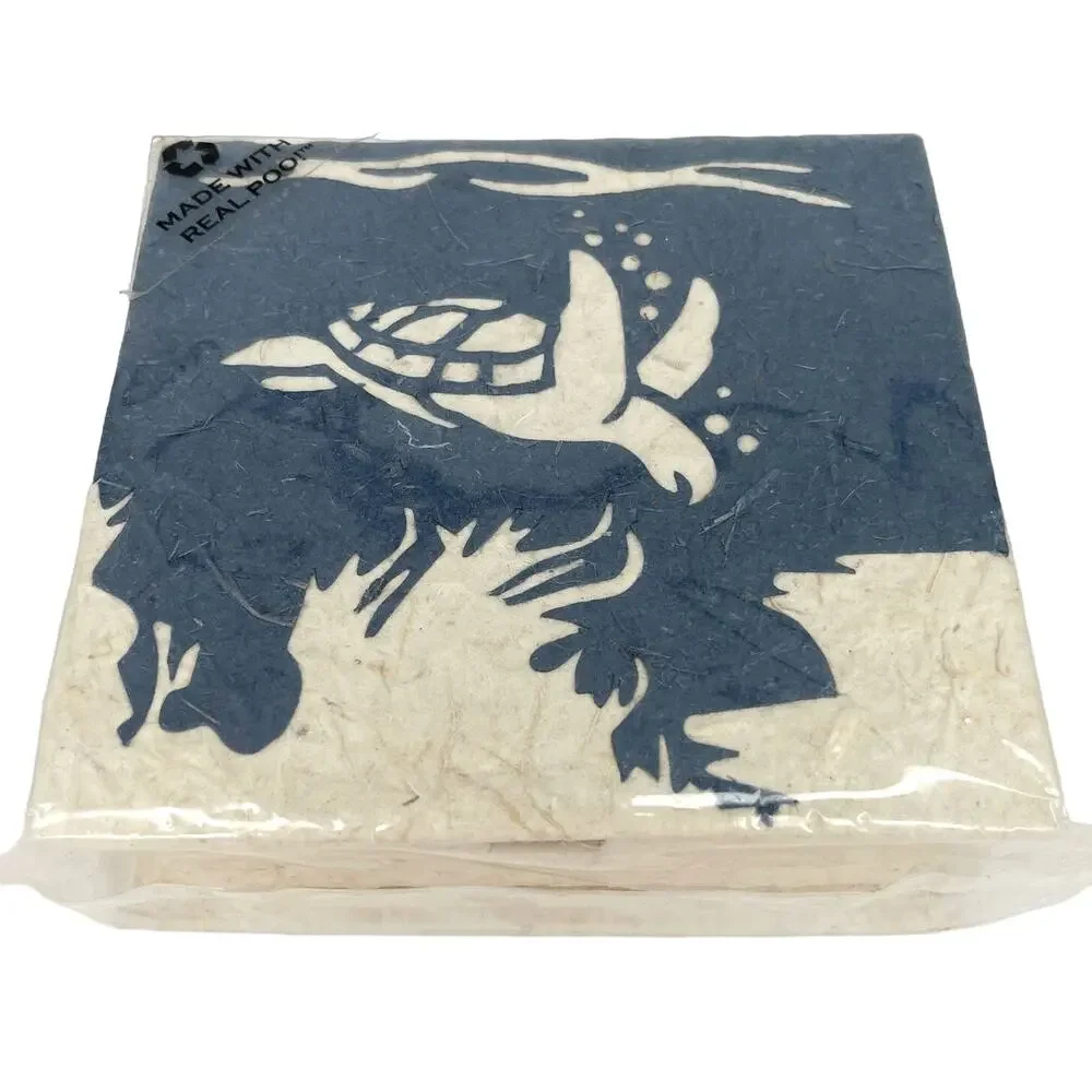 The Great Elephant Poo Poo Paper Blue Turtle Note Box New